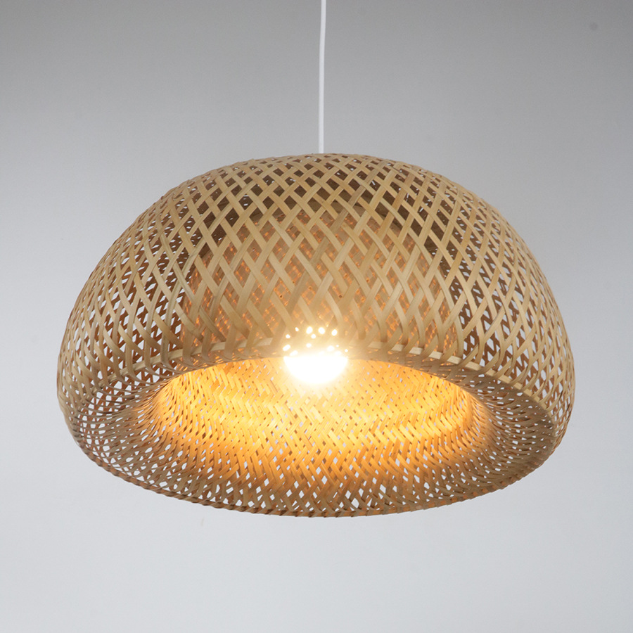 Lámpara de bambú nuevo chino antiguo creativo bambú linterna té restaurante olla caliente japonés retro Zen