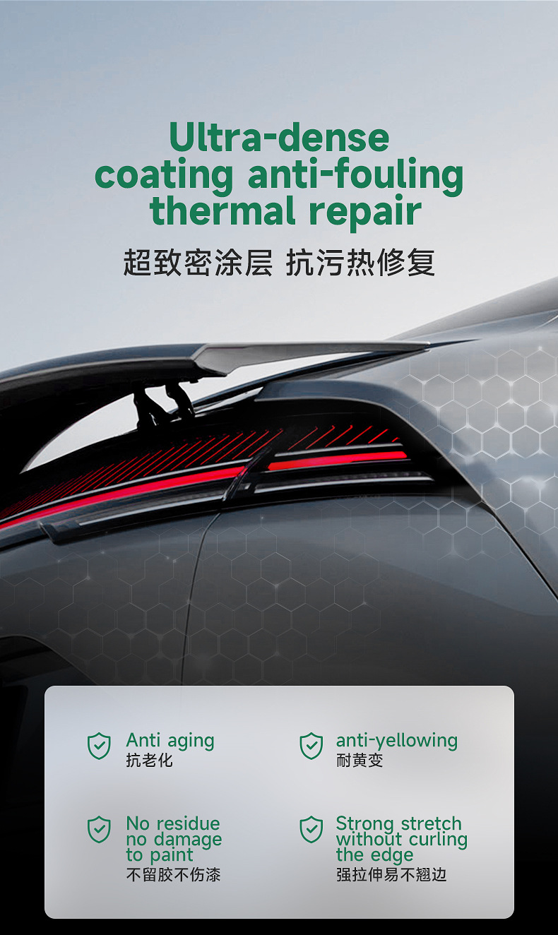 Tpu Invisible Car Cover, Car Paint Protection Film, Ppf, Self-Recovering, Anti-Scratch, Anti-Yellowing, Anti-Dirt, Transparent Protective Film