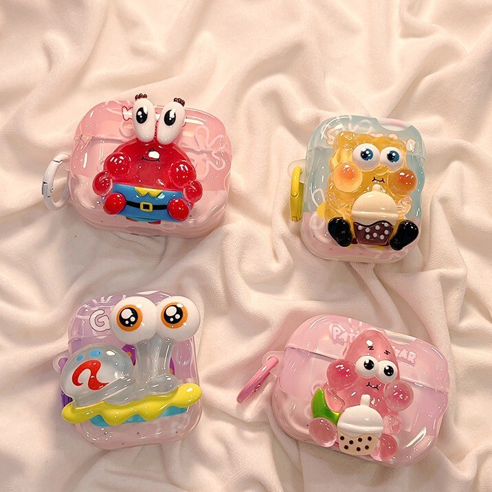 Three-Dimensional Spongebob Squarepants Protective Case for Airpods1/2, Airpods3Pro2, Apple Earphone Case, Earphone Shell Three-Dimensional Spongebob Squarepants Protective Case for Airpods1/2, Airpods3Pro2, Apple Earphone Case, Earphone Shell