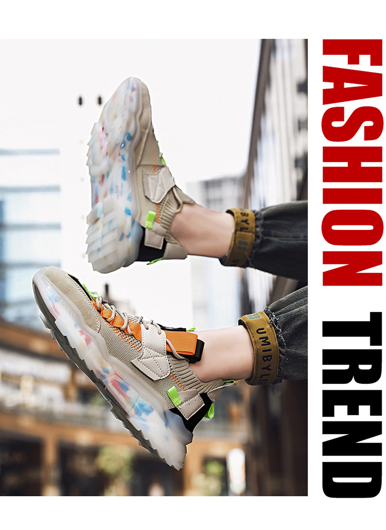 Scarpe da corsa uomo platform alla moda con tessuto traspirante_voghion.com