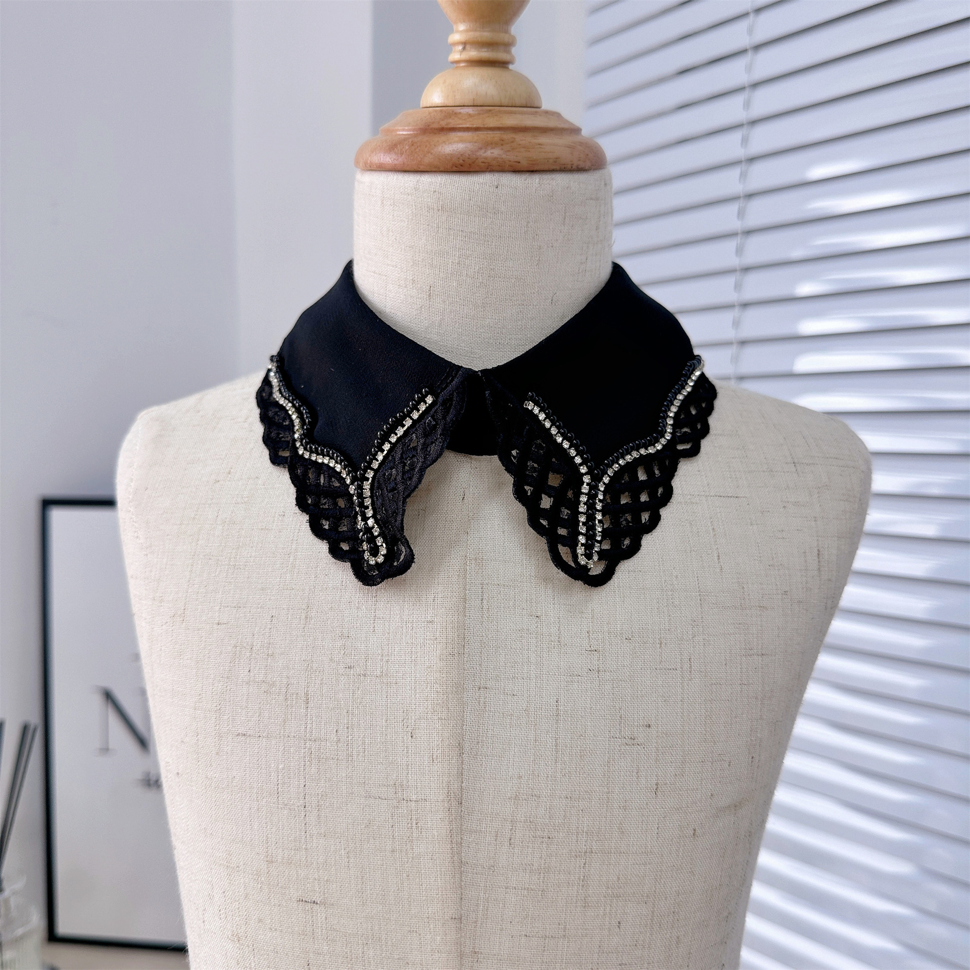 Organza bordado falso collar Chanel estilo hebilla decorativa collar pequeño vestido de estilo coreano todo fósforo collar fábrica de Ventas Directas image 6