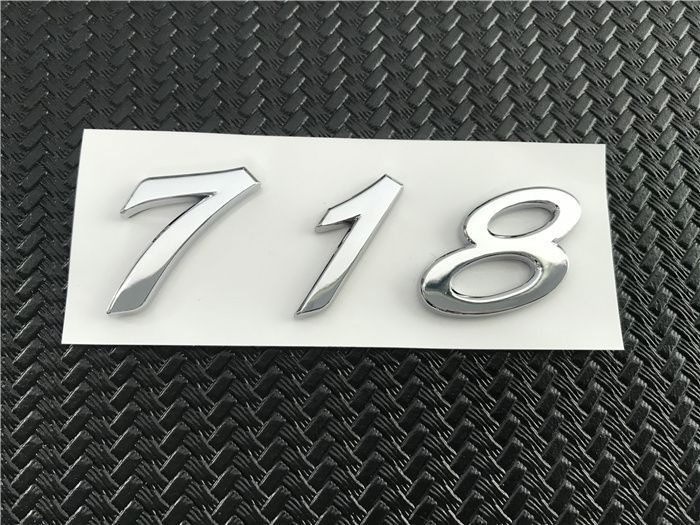 Porsche 718 Boxster T emblem, Cayman S emblem, GTS rear emblem, English lettering emblem, modification