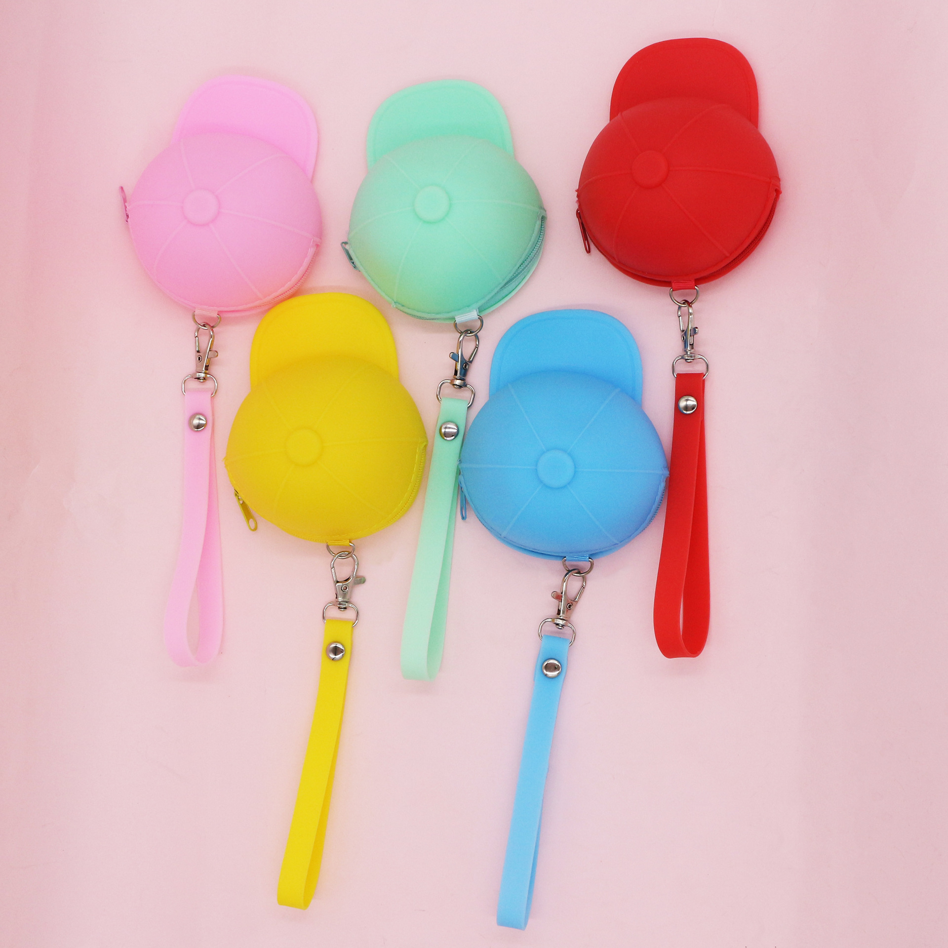 Corea del color caramelo sombrero bolsas de monedas de silicona dibujos animados creativos billetera con cremallera lindo bolso de cambio fábrica directa