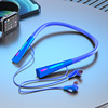 E -sports new RGB light -emitting game low delayed hanging neck long continuous aerospace wireless wireless sports Bluetooth headset