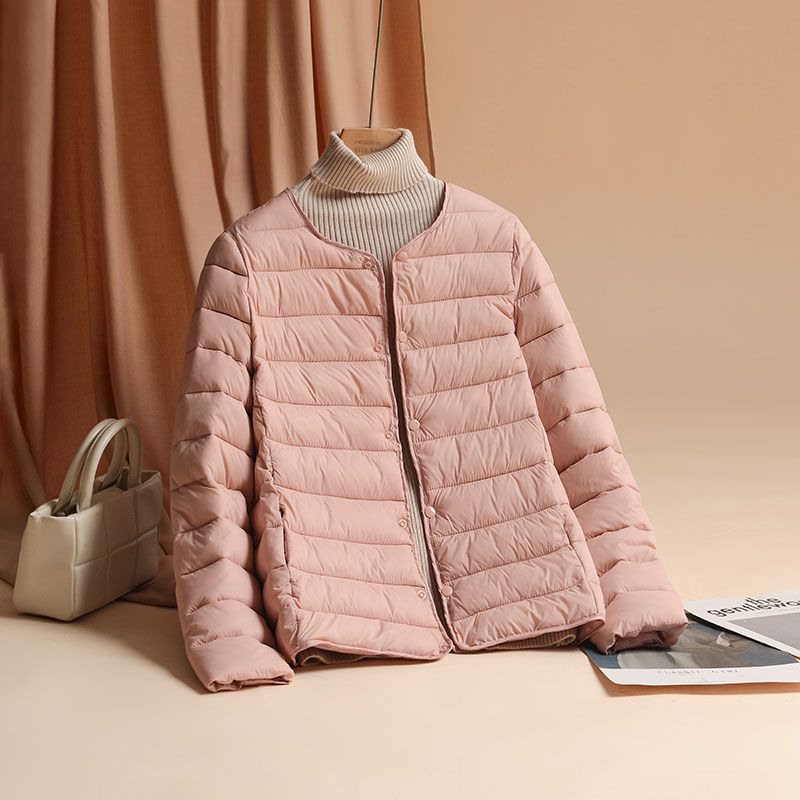 Comercio exterior otoño y invierno nuevo algodón mujer corto ligero calentamiento interior coreano delgado abrigo de moda calentamiento abrigo image 6