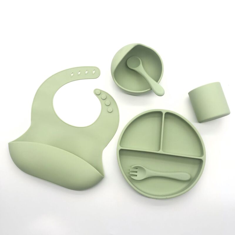 Toddler Lid Silicone Baby Plate Set Food Grade Silicone Dinner Plate Toddler Lid Silicone Baby Plate Set Food Grade Silicone Dinner Plate
