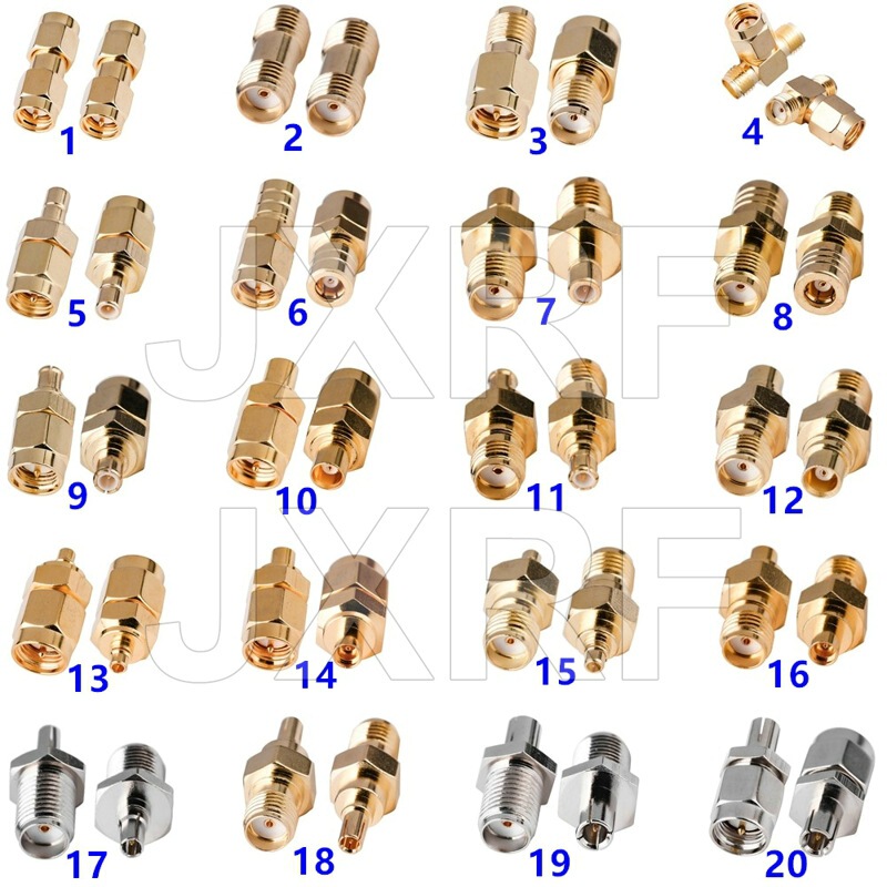 JXRF connector coaxial RF adapter SMA to SMA SMB MCX MMCX CRC9 TS9 adapter
