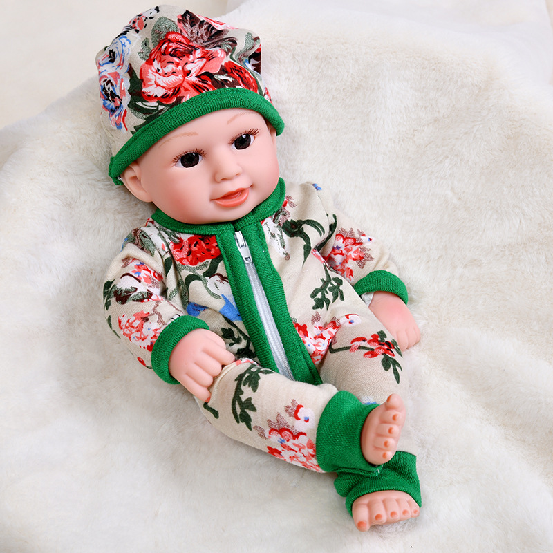 Simulación bebé renacido muñeca 30cm vinilo muñeca suave pegamento bebé dormir calmante niños jugar casa juguete
