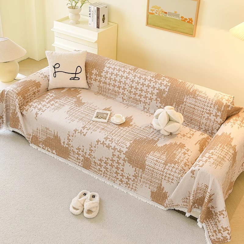 Toalla de tela para sofá de estilo ins Four Seasons Universal 2025 Nuevo conjunto de cubierta completa Cubierta universal Cojín de sofá antideslizante