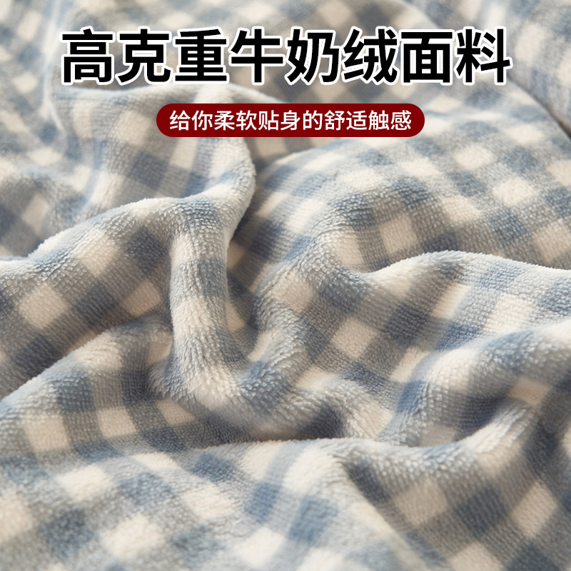 Cama de terciopelo de leche de invierno de terciopelo de coral doble cara sábanas de franela colcha de cama de terciopelo de bebé set de tres partes