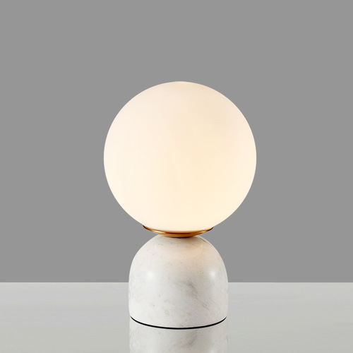 Nordic creative fashionable marble living room lamp modern simple personalized bedroom night light study room glass lamp