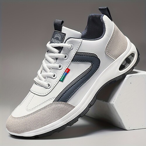 New men's large size autumn shoes, casual sports running travel shoes with anti-slip, wear-resistant air cushion.