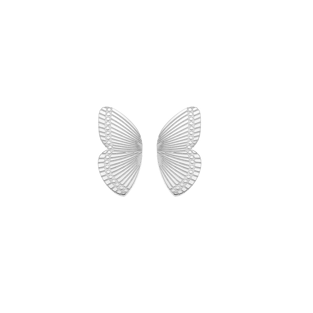 2022 Fashion New Wholesale Mini Butterfly Stainless Steel Earrings
