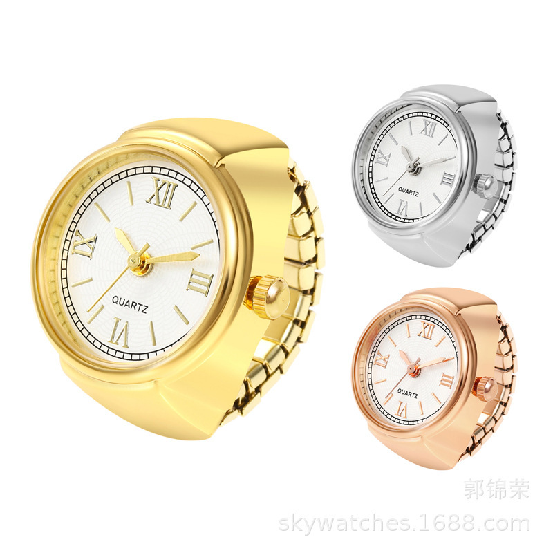 New Ring Watch Cross-Border E-Commerce Gold Rose Gold Amazon Roman Elegant Finger Watch Wholesale Factory Direct Sale New Ring Watch Cross-Border E-Commerce Gold Rose Gold Amazon Roman Elegant Finger Watch Wholesale Factory Direct Sale