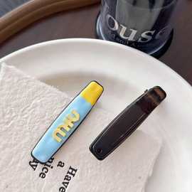 韩版彩色字母滴油工艺发夹边夹甜美侧边刘海马尾发夹发卡发饰