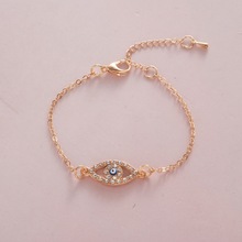 恶魔之眼镶钻手链欧美时尚简约爆款跨境外贸电商手饰品批发摆摊