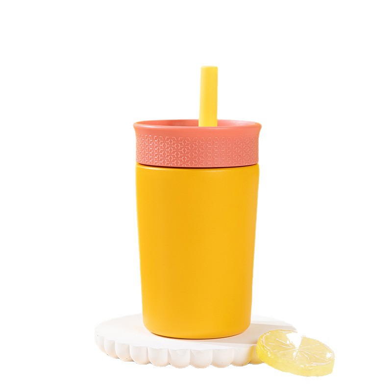 Ventas transfronterizas calientes owala con tazas de café 304 tazas de acero inoxidable de moda simple taza de aislamiento portátil taza de paja de automóvil