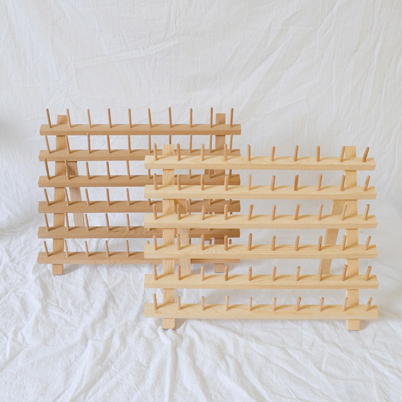 跨境木质创意线轴架缝纫线架假发架折叠玩具收纳架壁挂蜡线置物架