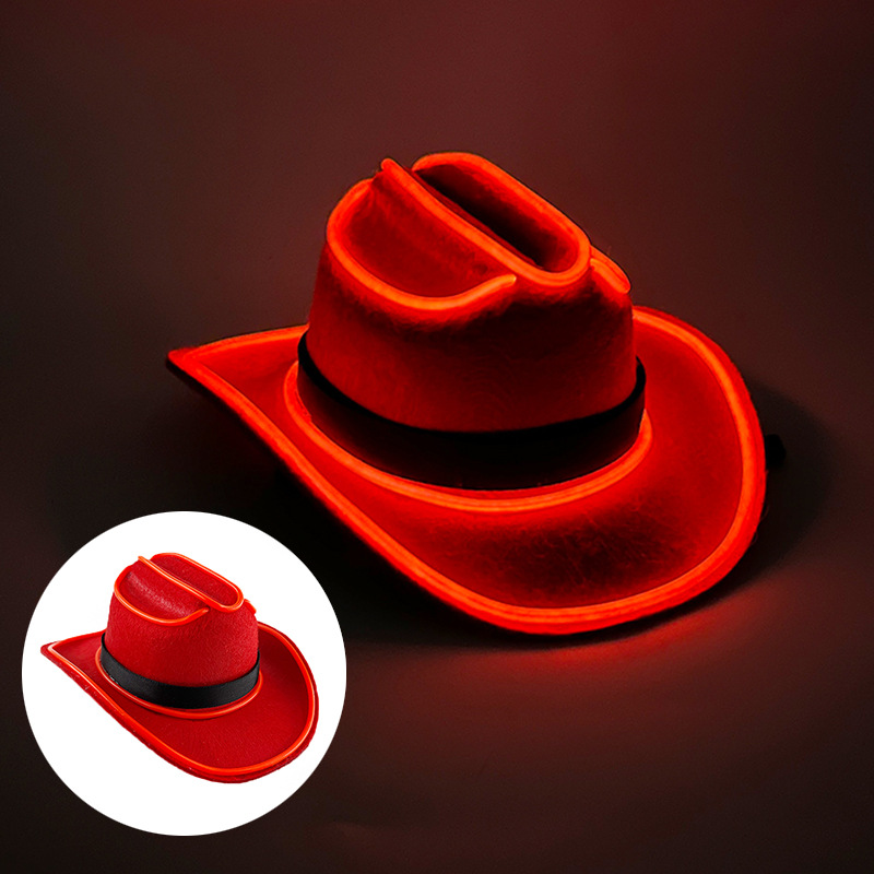 LED luminoso cinta pet sombrero vaquero gato perro mini pequeño sombrero fiesta fiesta occidental sombrero vaquero LED mascota