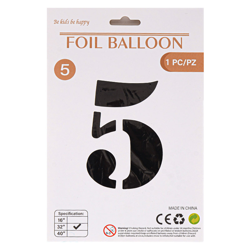 32 pulgadas Tarjeta de papel digital OPP globo de embalaje independiente fiesta de cumpleaños ambiente decorativo globo