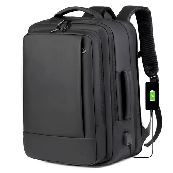 Cross-Border Business Backpack for Men, High-End Expandable Foreign Trade Backpack, Men's Commuter Computer Bag, Student School Bag
