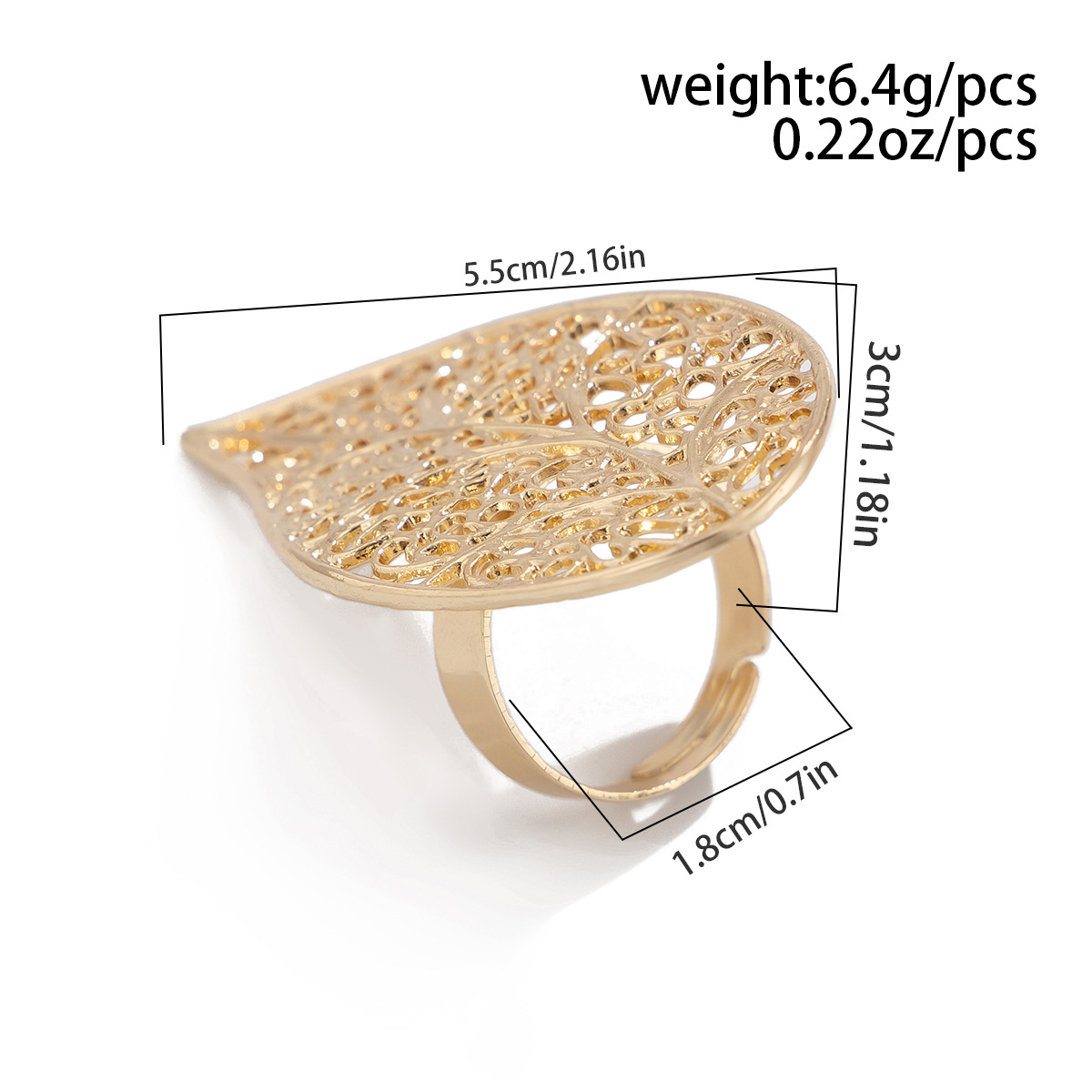 Alloy Material Geometric, Leaf Pattern Vintage Style Classic Style Geometric Leaf Alloy Plating Women's Adjustable Ring