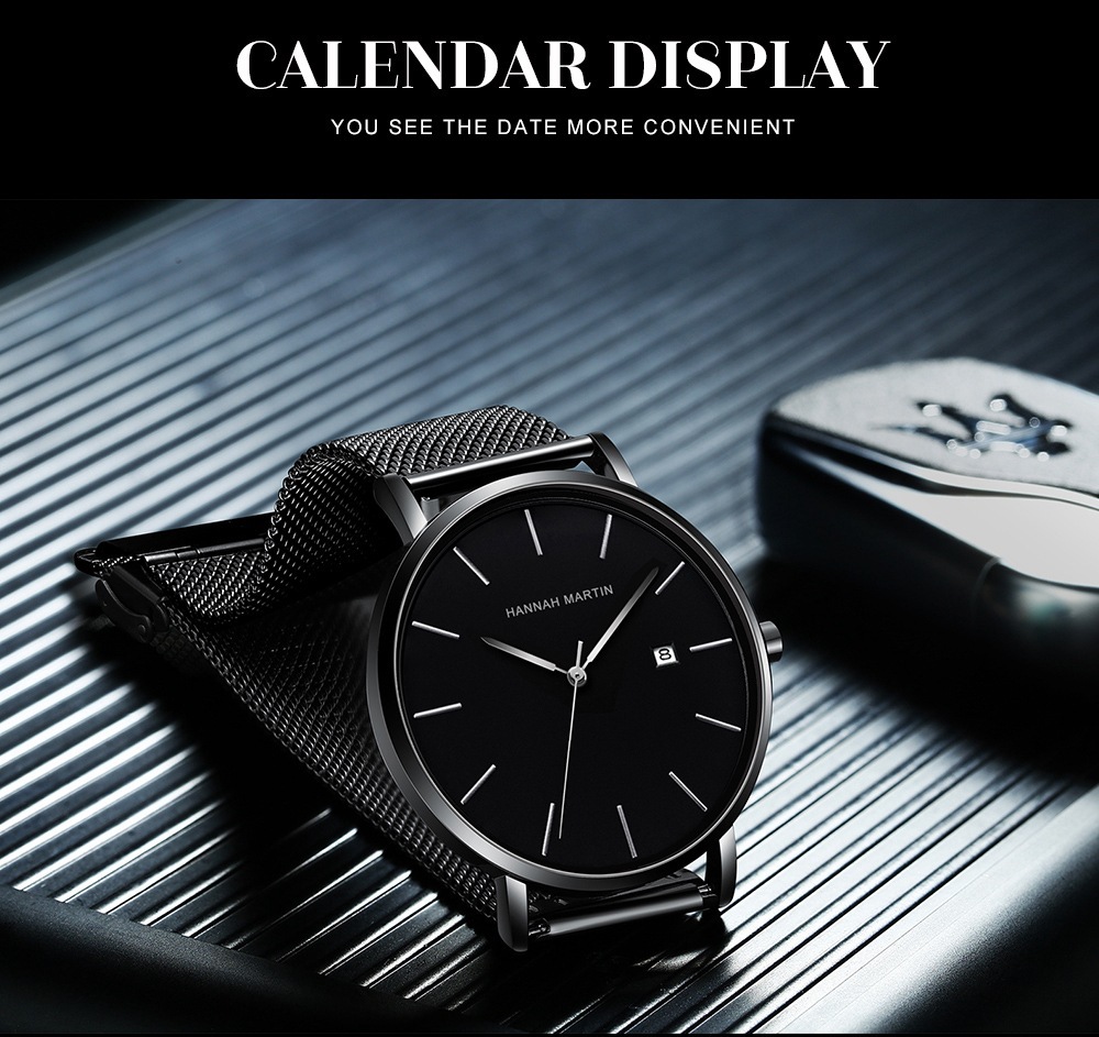 Popolare orologio da calendario classico minimalista per orologio al quarzo impermeabile da uomo per affari, tempo libero e tempo libero_voghion.com