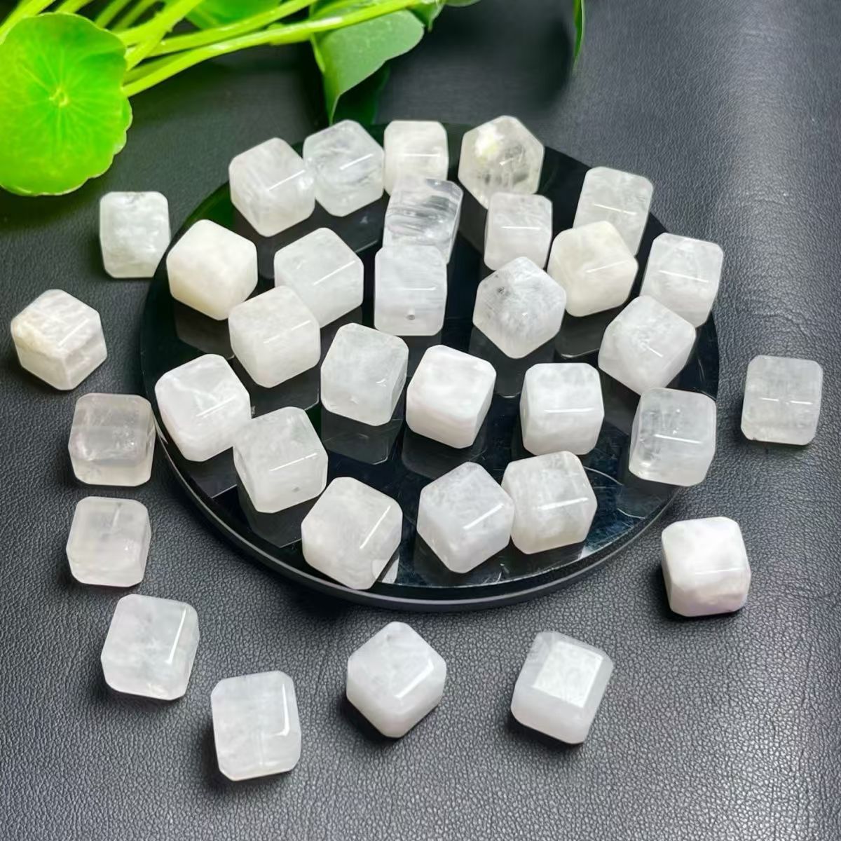 Natural White Snowflake Ghost Stone Sugar Cube Cut Beads Loose Beads Spacer Beads Handmade DIY Bracelet Beading Accessories Single Beads