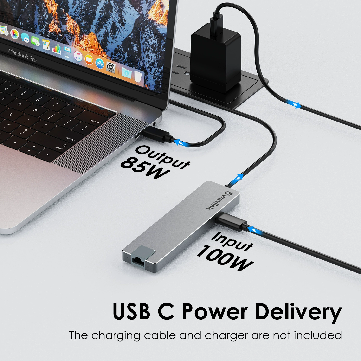 Переходник Wavlink Type-C расширение USB-C на HDMI проводной экран 4K экран PD100W зарядка