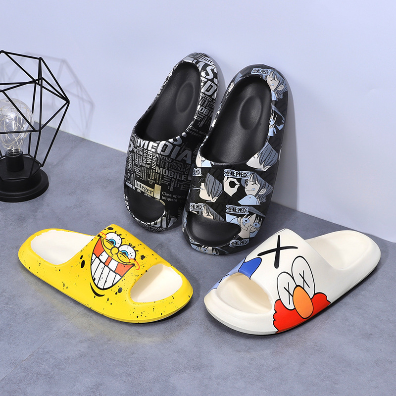 EVA Sesame Street Slippers Men's Summer Outgoing Fashion Outdoor Thick Bottom Outer Wear Non-slip Men's Sandals and Slippers