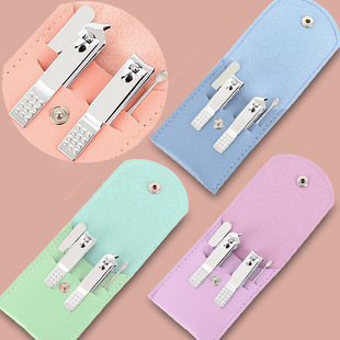 Color Folding Bag Nail Clipper suit Portable 4-Piece Set Ear Digging Nail Clipper Household Hand Repair Nail Clipper suit