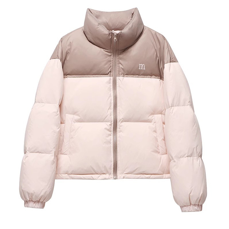 冬季新款棉服女短款2025新款小个子棉衣面包服宽松拼色棉袄女外套|undefined