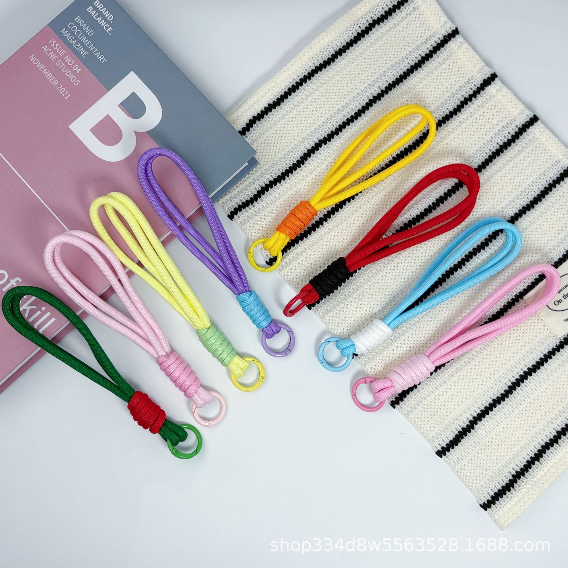 Keychain Lanyard Mobile Phone Double-Strand Lanyard DIY Accessories Luggage Doll Pendant Pendant Accessories Wholesale Wrist Rope