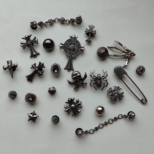 Hole Shoes Metal Decoration Vintage Croc Core Cross Decorative Buckle Diy Accessories Retro Shoe Face Shoe Flower Buckle