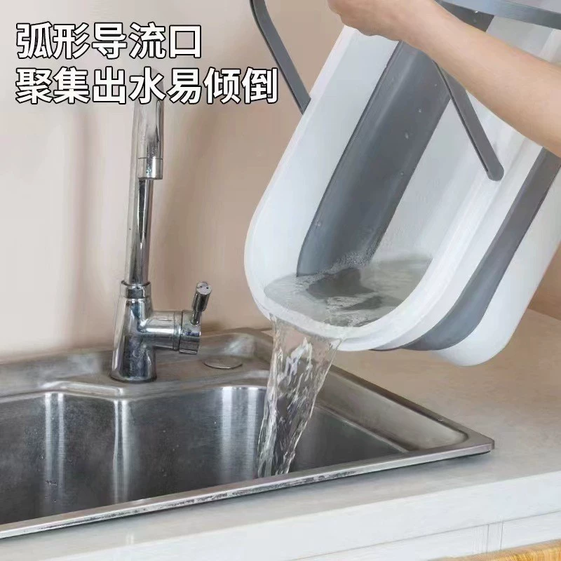 Заводская поставка Портативное складное ведро Бесплатная Ручная стирка Ленивая Швабра Автомойка Силиконовое ведро Наружное портативное ведро