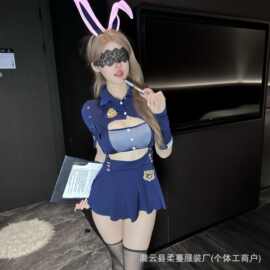 兔子警官情趣制服角色扮演俏皮少女纯欲套装兔女郎女仆套装