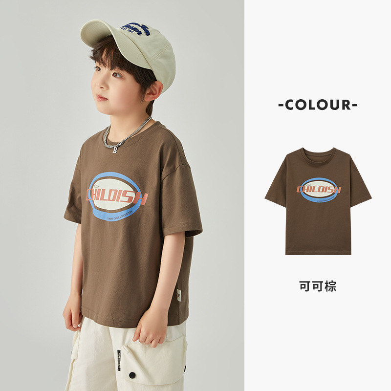【Tシャツコレクション】Duojia ボーイズ Tシャツ 2025 夏 ストレッチ アイスコットン 半袖 子供用 柔らかい肌に優しいトップス|undefined