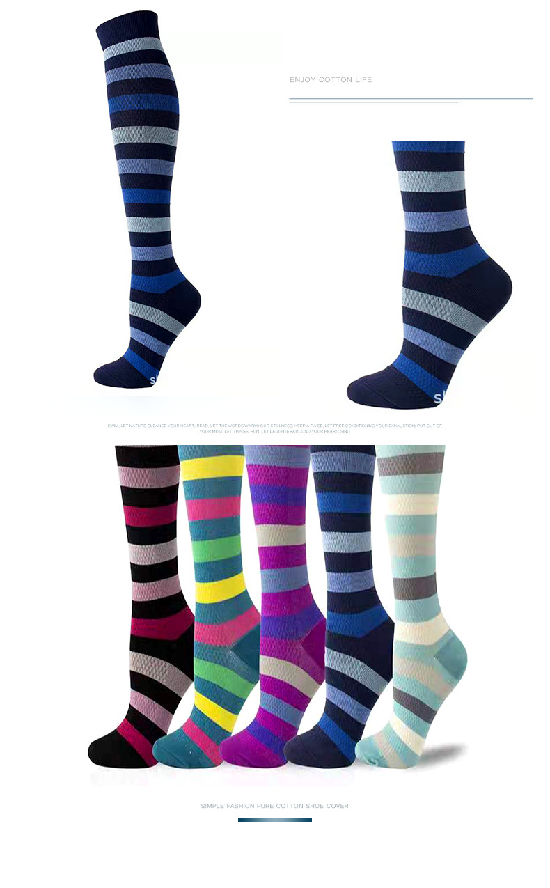 Unisex Sports Stripe Nylon Jacquard Socks display picture 1