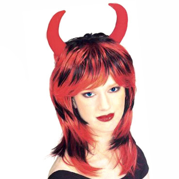 Halloween diablo cos tocado cuerno tenedor Halloween cuerno cuerno accesorios para el cabello diadema cola de diablo