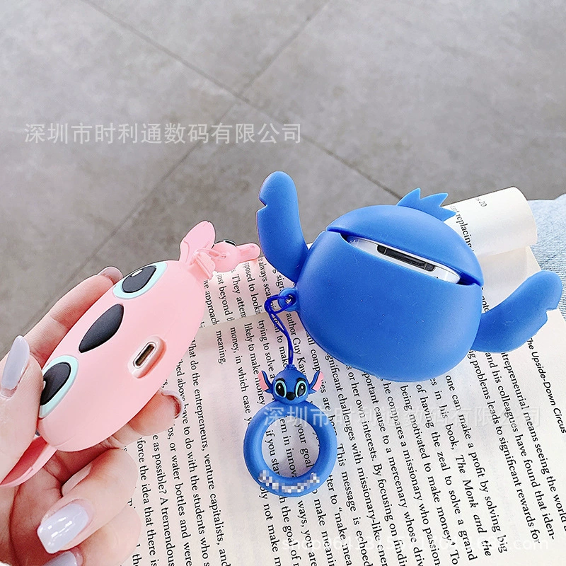 Силиконовый карманный защитный чехол для картинок (Apple AirPods, несколько моделей), милый чехол с карабином