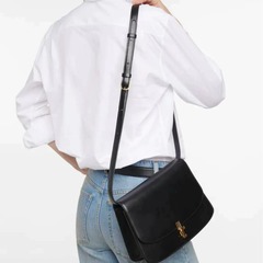 The Row bag Sofia bag 8.75T-shaped metal buckle first layer cowhide crossbody bag retro tofu bag BOX women