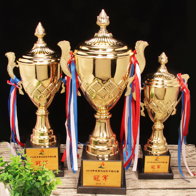 Trofeo metálico de recuerdo para eventos de celebración universales, premio para reuniones anuales, trofeo empresarial, trofeo de cinco estrellas