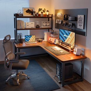 Corner Computer Desk Desktop Corner Double Desk Student Home Bay Window Bedroom L-Shaped Office Desk Workbench
