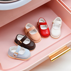 6 points BJD shoes 20 cm cotton doll exquisite details British style small leather shoes temperament dress-up play house shoes