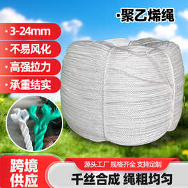 聚乙烯绳高强度压膜捆绑货车大棚篷布拉绳耐磨损抗老化绿色塑料绳