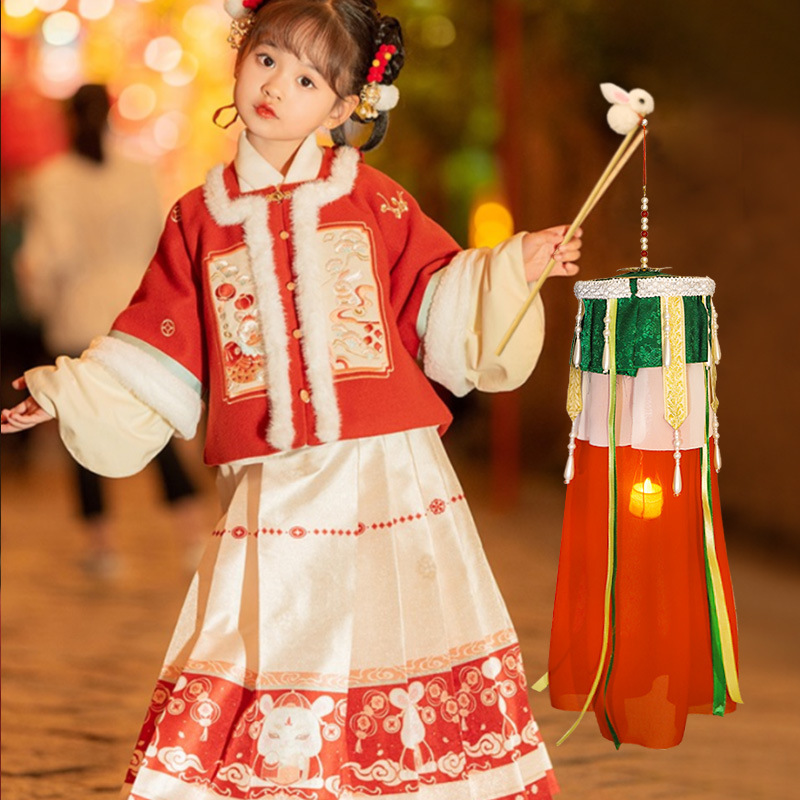 中秋节手工diy绛纱灯宫廷花灯儿童手提灯笼古风汉服道具材料包|undefined