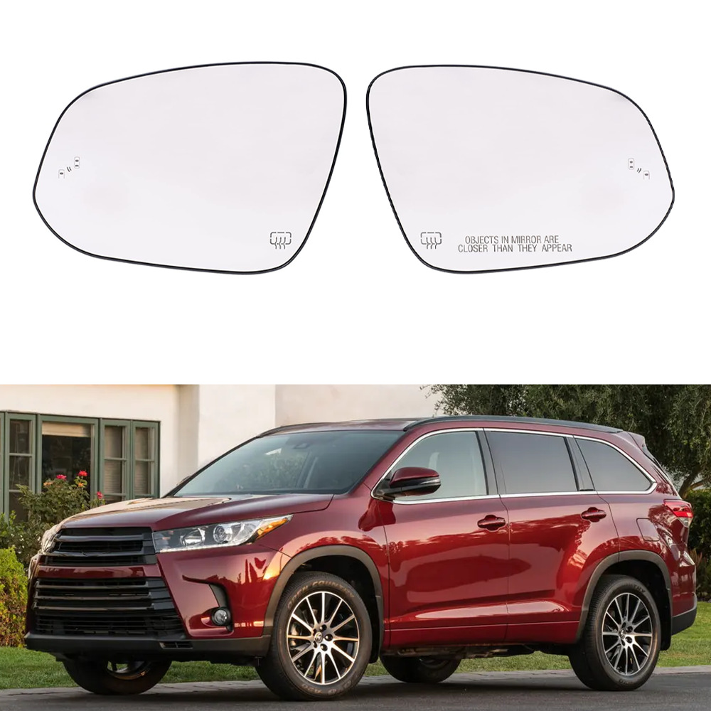 Suitable for 16-19 Models of Toyota Highlander Heated Rearview Mirror Lenses, Reversing Mirror Lenses, and Reflectors