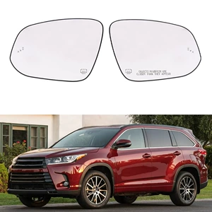 Toyota Highlander (2016-2019) modelləri üçün qızdırılan arxa görünüş güzgüsü linzaları.