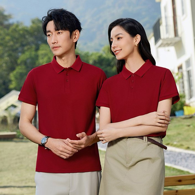 Polo shirt custom logo, turn-down collar, short-sleeved workwear, embroidered and printed, unisex, summer custom style, 210 grams Polo shirt custom logo, turn-down collar, short-sleeved workwear, embroidered and printed, unisex, summer custom style, 210 grams