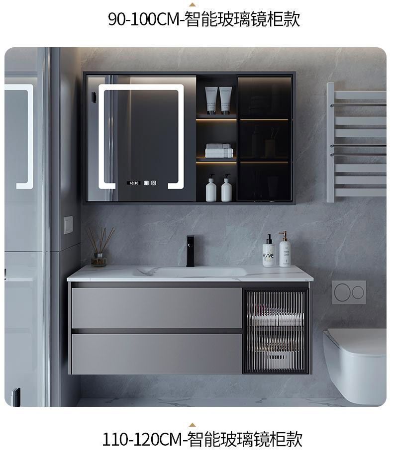 Simple one-piece basin, bathroom cabinet, ceramic basin, washbasin, face wash, bathroom washbasin, combination rock plate, hot-bent, modern undefined